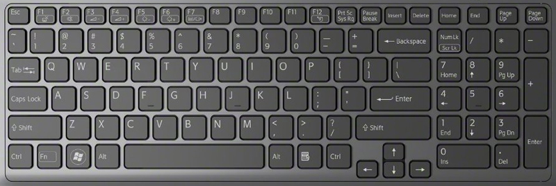 Sony SVE151D11L Replacement Laptop Keyboard Key