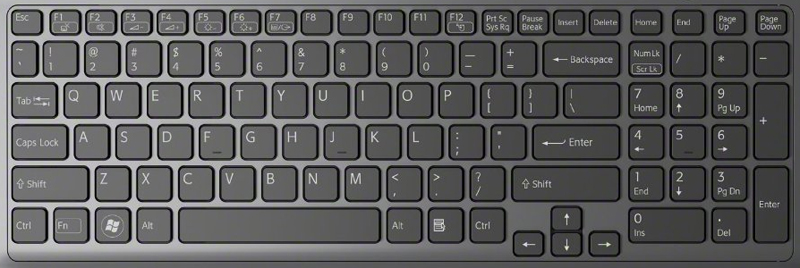 Sony SVE14A Replacement Laptop Keyboard Key