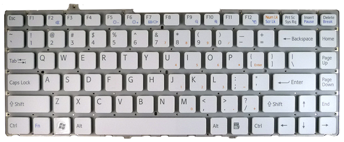 Sony Vgn NW laptop keys
